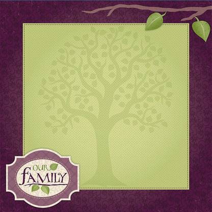 Darice Easy Peasy Page Layout with 3D Design 12"X12" - Family