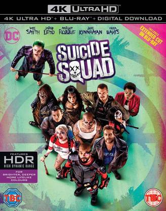 Suicide Squad (4K UHD + Blu-ray + Digital HD) (2-Disc Set) (Region Free + Slipcase Packaging + Fully Packaged Import) - Extended Cut on Blu-ray