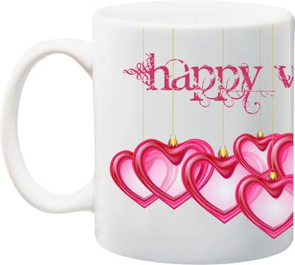 Mee Wizard Hanging Hearts Decor Ceramic Ceramic Coffee Mug