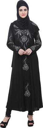 DILJEET Polycotton Solid Burqa With Hijab