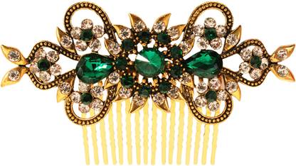 Vogue Hair Accessories New Antique Gold Plated Exclusive Collection Wedding Party Fancy Bridal Comb Hair Clip