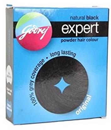 Godrej Natural Black Expert Powder Hair Colour ( Pack of 8) , Black