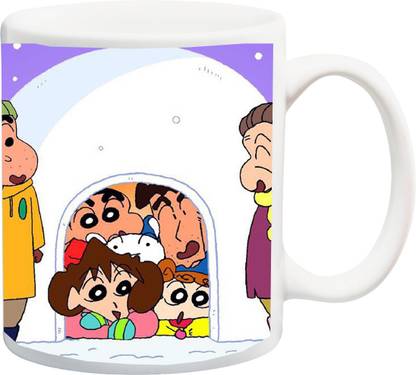 Stylotrendz Shinchan Family with Grandparents Ceramic Coffee Mug