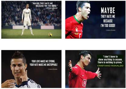 Cristiano Ronaldo Poster Set of Four Posters | Ronaldo poster | Cristiano Ronaldo poster for room Paper Print