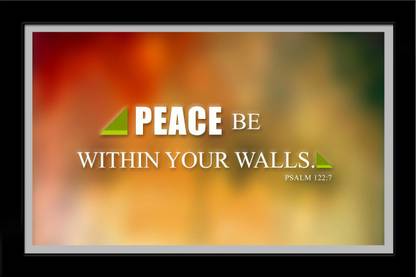 ELBEN CREATIVES Peace Be Within Your Walls Psalm 122 : 7 Religious Frame