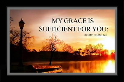 ELBEN CREATIVES My Grace Is Sufficient For You 2 Corinthians 12 : 9 Religious Frame