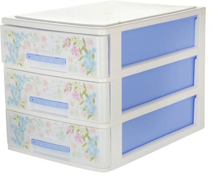 Shrih 3 Compartments Plastic 3 Drawer