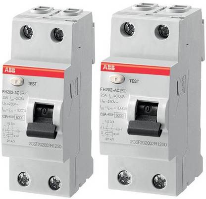 ABB RCCB FH202 AC 63/0.1 ( PACK OF 2 ) FH202 AC-63/0.1 ( PACK OF 2 ) MCB
