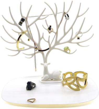 PackNBuy Multipurpose Jewellery Stationary Organizer Jewelry Necklace Ring Earring Tree Stand Holder Rack Jewellery Organizer
