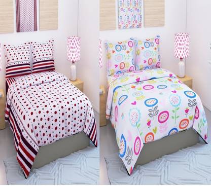 Astra 140 TC Polycotton King Abstract Flat Bedsheet