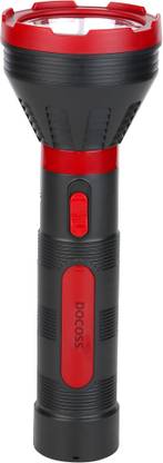 DOCOSS Red Rechargeable Led Torch Light Ultra Bright Rechargable 5w Laser Long Range Light Flashlight Torch