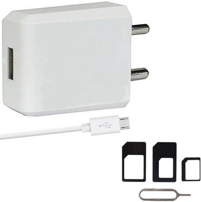 ShopMagics Wall Charger Accessory Combo for Yu, Xiaomi Redmi 4, Redmi Note 4, Redmi 4A, Redmi 2s Prime, Redmi 4, Mi MIX, Mi Note 2, Redmi 3S Prime, Mi Max Prime, Redmi 3X, Redmi 3S, Mi Max, Redmi 3, Redmi Note Prime, Redmi 2 Prime, Mi 4i, Redmi 2A, Mi Note Natural Bamboo Edition, Mi Note Pro, Mi Note, Redmi 2, Redmi Note 4G, Mi 4, Redmi 1S, Redmi Note, Mi 3, Hongmi Red Rice, MI 2A, MI 2S, MI-1s, MI-2 Charger With 1 Meter Micro USB Charging Data Cable And SIM Adapter