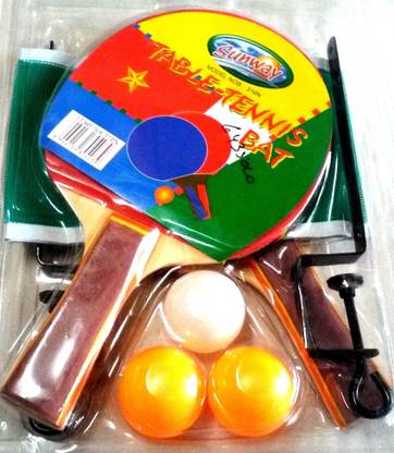 MK TT Bats + TT Balls + Stand + Net (Complete Table Tennis Kit) Table Tennis Kit