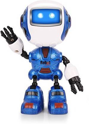 HALOFUN Mini Robots For Kids, New Intelligent Alloy Robot Toys With Smart Sensing Touch For Kids (Blue)