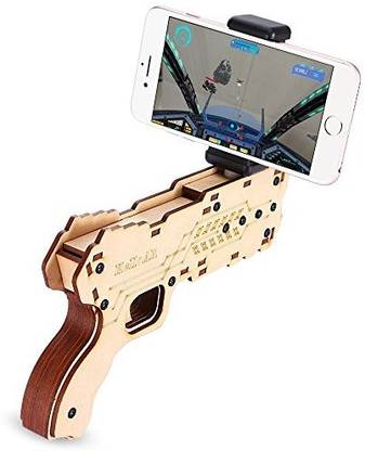 Top of top store Wireless Bluetooth 4.0 Ar Wooden Toy Pistol Gun Model For Android, Ios Augmented Reality 3D Game