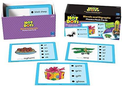 Educational Insights Hot Dots Phonics Flash Cards- Blends & Digraphs