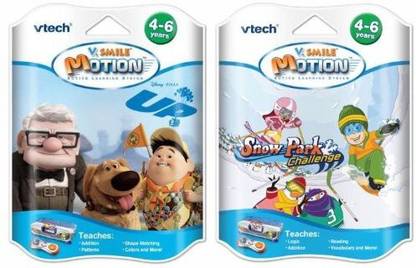 VTECH V Smile V Motion Game Bundle - Snow Park & Up!