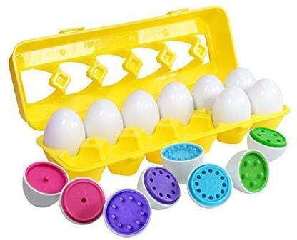 Kidzlane Color Matching Egg Set - Toddler Toys - Educational Color & Number Recognition Skills Learning Toy