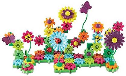 LEARNING RESOURCES Gears! Gears! Gears! Build & Bloom Building Set, 116 Pieces