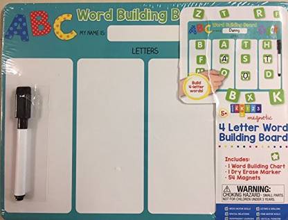 Horizon Magnetic 3 Letter Word Building Board Includes Word Building Chard And 54 Magnets