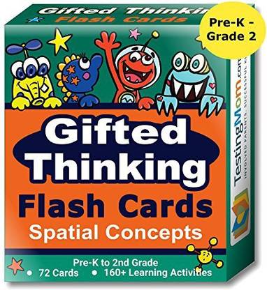 TestingMom com Gifted Thinking Flash Cards Spatial Concepts For Pre-K - 2Nd Grade Non-Verbal Tests Kindergarten Educational Toy Practice