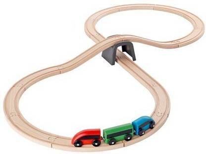 IKEA 003.200.54 Lillabo 20-Piece Basic Train Set, Multicolor