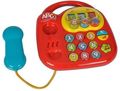 SIMBA Laugh And Learn Abc Orange Telephone Toy Features Funny Spinning Images, Sounds, Melodies And Ring Tones, Batteries Included