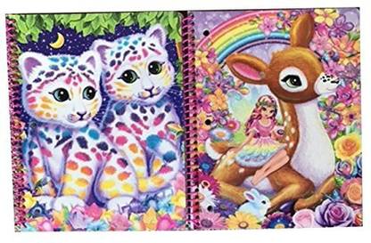 Lisa Frank Rainbow Glitter Flowers Fawn Deer Fairy Girl Rainbow & Sasha & Shanti Leopards Spiral Notebooks Journal