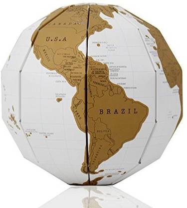YKUNLED 3D Map Puzzle Diy Assemble Vertical World Globe 3D Scratch Globe Scratch Off World Map Ready For Trip Planners Best Gift