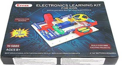 KEESS Electronics Learning Kit For Kids, Best Electric Building Blocks To Learn About Electricity And Circuits, W5889, By Toys