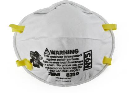 VEZUAL 3M 8210 N95 NOISH APPROVED RESPIRATOR (Pack of 1)