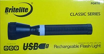 britelite Kore classic 1700 Metres Rechargeable Flashlight Torch