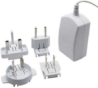 robocraze Raspberry Pi 3 Model B Stontronics T5875DV Offical AC / DC Power Supply, USB, UK / Euro / US / AUS, Input 90 V - 264 V, 13 W, Output 5.1 V, 2.5 A