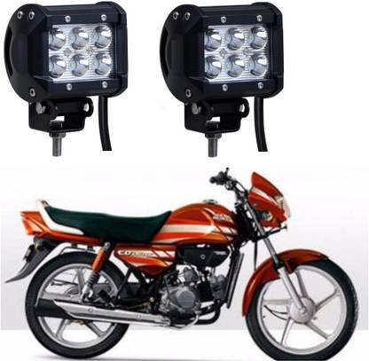 AUTOGARH M24 6 LED Fog Light For CD Deluxe Back Up Lamp Motorbike LED for Hero (9 V, 15 W)