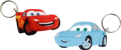 AVI Doublesided cars Sally Carrera and Lightning McQueen Key Chain