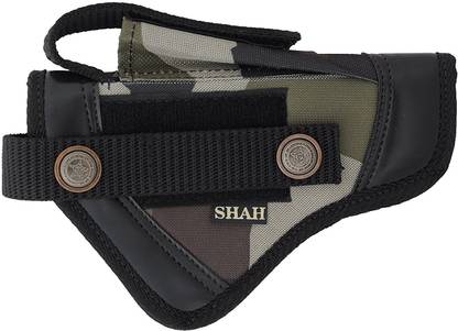SHAH Nylon .9 mm Pistol Cover, 18 cm x 13 cm (BLACK) Racquet Carry Case/Cover Free Size