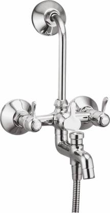 Oleanna MC-21 Magic Wall Mixer 3 in 1 with 115Mm Bend Pipe and Provision for Over Head and Hand Shower (Disc Fitting | Quarter Turn | Form Flow) Mixer Faucet