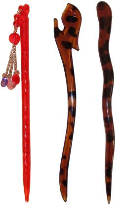 Majik Stylish Combo of Multi Color Juda Sticks Bun Stick
