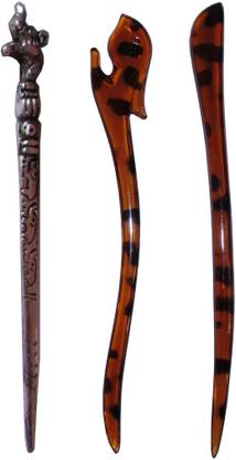 Majik Golden Combo of Multi Color Juda Sticks Bun Stick