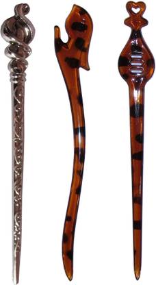 Majik Golden Combo of Multi Color Juda Sticks Bun Stick