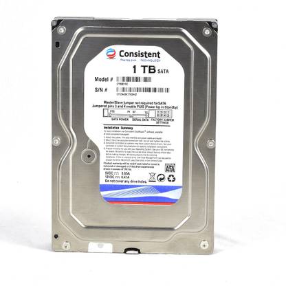 Consistent 1tb 1 TB Desktop Green, Silver SATA Internal Hard Disk Drive (HDD) (1tb)