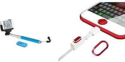 Basantam Selfie Stick Accessory Combo for apple iphone 7 plus