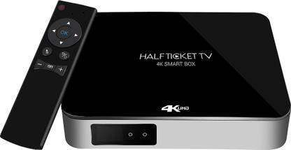 CloudWalker HALFTICKET TV Android 4K Smart TV Box with Bluetooth & Air Mouse Remote Media Streaming Device