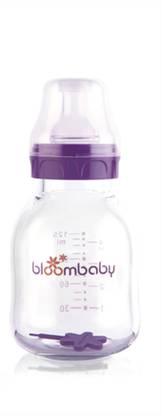 bloombaby Glass feeding Bottle 125 ml With Twin Nipple pack - 125 ml
