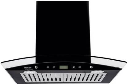 Hindware Kylis 60 Plus Chimney With Oil Collector Cup (600 mm, Black) Wall and Ceiling Mounted black 1100 CMH Chimney