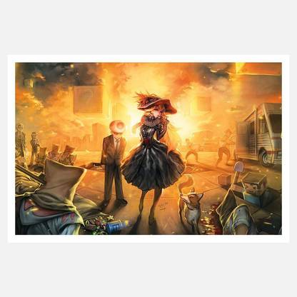 CRAZYINK(ANIME GIRL BOSS)WALL POSTER (12 * 18) INCH Paper Print