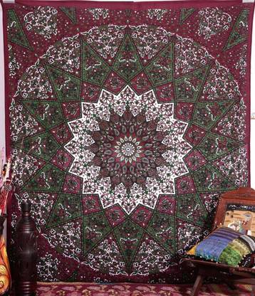 HANDICRUNCH Hippie Star Tapestries , Psychedelic Tapestry ,Sun and Moon Tapestry,bohemian Mandala Tapestries, Throw Bedspread Queen Bed Dorm Decor Tapestry