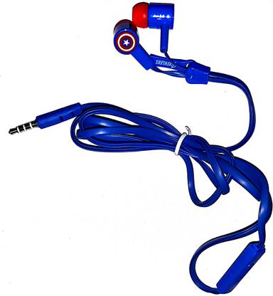 Maxpro Captain America Zip Earphones Wired