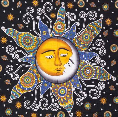 Handicrunch Psychedelic Celestial Sun Moon Stars Tapestry Hippie Hippy Wall Hanging Indian Tapestry Sun Moon Tapestry Celestial Tapestry Dorm Tapestry Tapestry Price In India Buy Handicrunch Psychedelic Celestial Sun Moon Stars