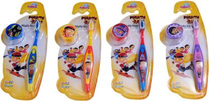 Mighty Raju Mighty Wham! Cap & Tongue Cleaner Extra Soft Toothbrush